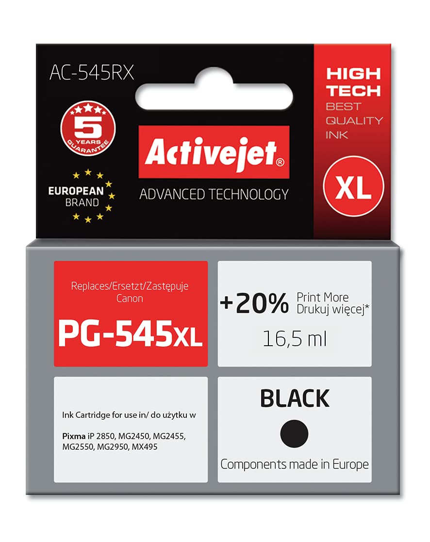 Activejet AC-545RX 18 ml for Canon Inkjet Cartridge - Black