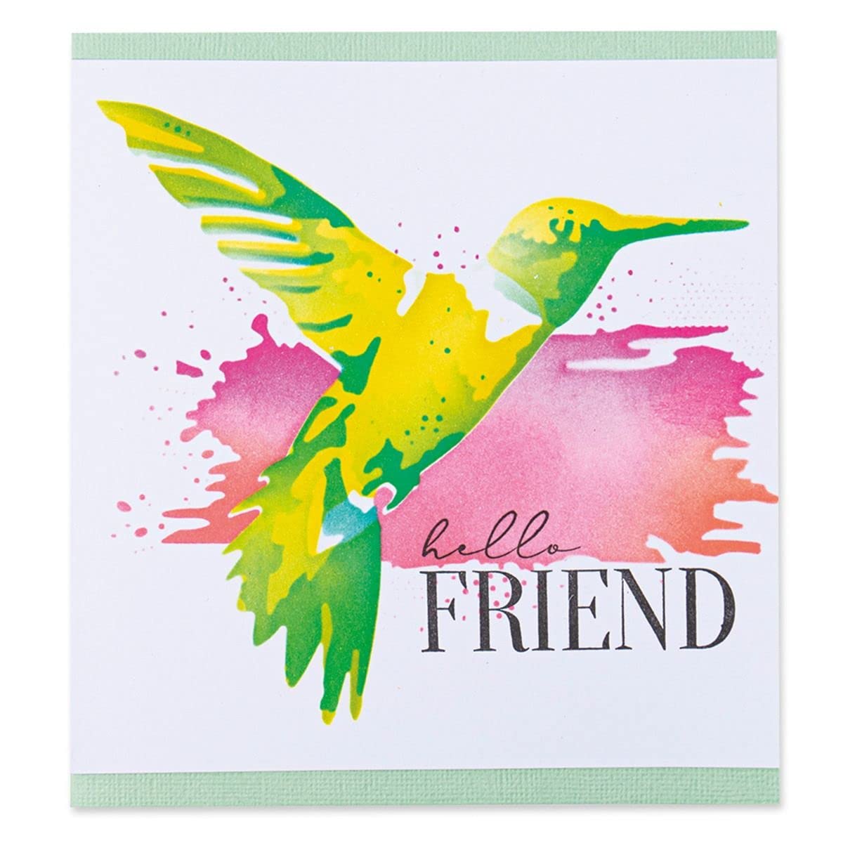 Sizzix Layered Stencils 4PK-Layered Stencils Hummingbird by Olivia Rose, 665263, Multicolor