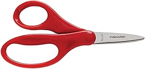 1 X Pointed Tip 5 Kids Scissors - Red with Sheath