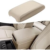 Kakash Custom Armrest Cover For Toyota Camry 2012-2017 - PU Leather, Black Stitch, Waterproof