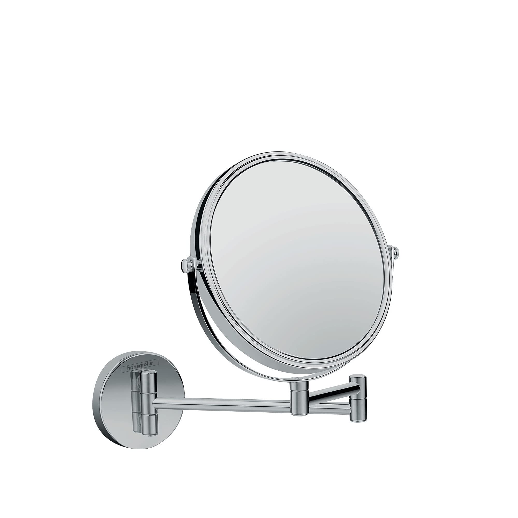 hansgrohe Logis Universal - shaving mirror wall mounted, bathroom mirror for shaving and makeup, bathroom accessory, chrome, 73561000
