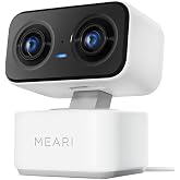 MEARI WiFi Security Camera, 2.5K Dual‑Lens Indoor Cameras for Home Security | No Monthly Fee Wired Baby/Pet/Senior/Nanny Monitor, 2-Way Audio, Sound Detection, Smart AI PTZ 360&deg; Coverage 6X Zoom 2.4&amp;5GHz