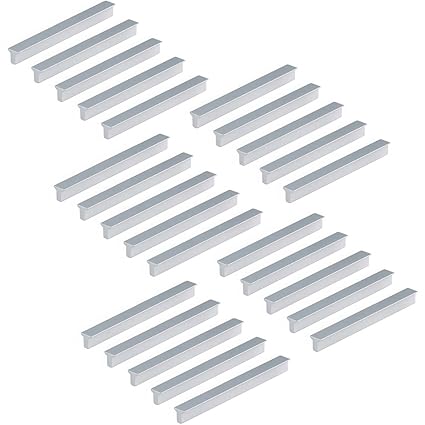 Emuca 9165862 Griffe für Möbelstück, CC 128mm, Aluminium, Matt eloxiert, 25 Stück
