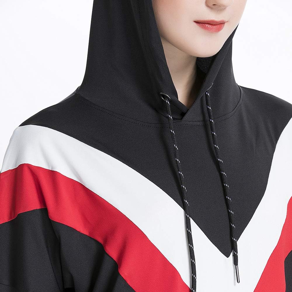 DreamsyUS Muslims Tracksuits Women Islamic Tracksuit Hoodies Casual Outdoor Color Sports Suit: Clothing