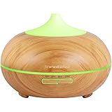 InnoGear Aromatherapy Essential Oil Diffuser Wood Grain Aroma Diffusers Cool Mist Humidmifier with Timer Adjustable Mist 14 Color Changing Night Lights Waterless Auto Shut-off