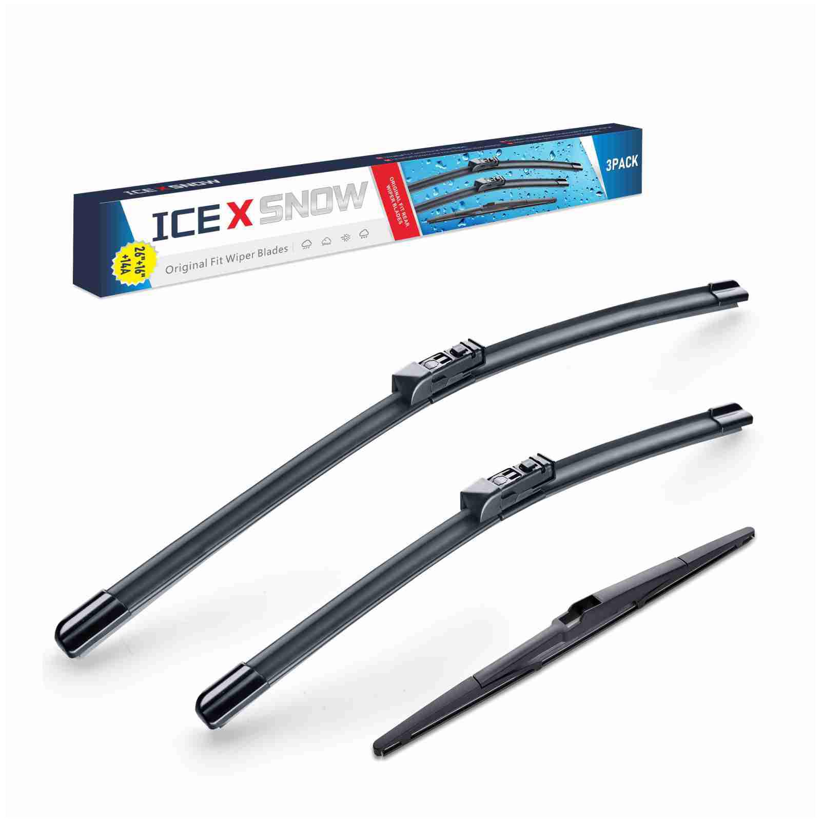 3 Wipers 26"/16"/14" Windshield Wiper Blades