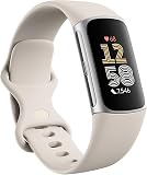 Fitbit Charge 6 Activity Tracker Heart Rate Monitoring, 7-Day Battery, Integrated Google Apps, Maps & Wallet, in-Depth Health Insights, Activity & Sleep Analysis, Porcelain/Silver Aluminium