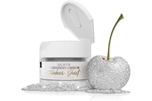Bakell - Silver Tinker Dust (5g, 1x Jar) Edible Glitter for Food, Desserts, and Beverages!