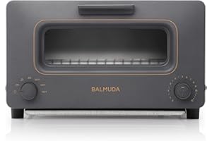 BALMUDA The Toaster | Steam Oven Toaster | 5 Cooking Modes - Sandwich Bread, Artisan Bread, Pizza, Pastry, Oven | Compact Design | Baking Pan | K01M-CG | Charcoal Gray | US Version