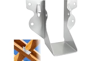 CAMNWAMN [15Pcs] 2X4 Joist Hanger Tie Brackets LU24 18 Gauge Zmax Galvanizing Face Mount Joist Hangers for Wood Hurricane Ties Widely Applicable Rafter Ties