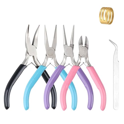 Pack Jewelry Making Pliers Tools Set, Jewelry Pliers with Needle Nose  Pliers, Round Nose Pliers, Bent Nose Pliers, Wire Jewelry Pliers for  Jewelry