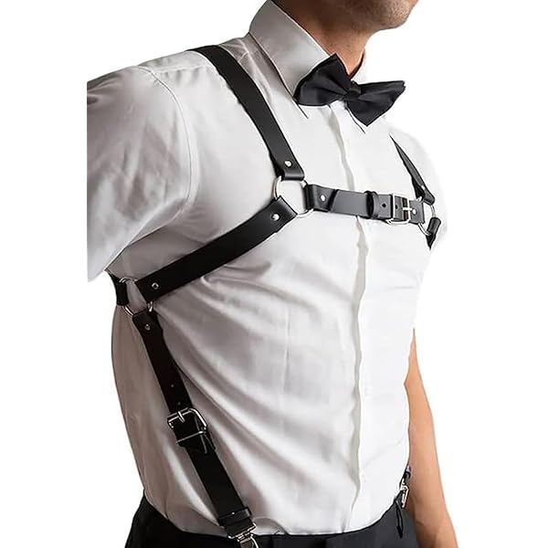 Amazon.com: Pinwe Black Leather Thigh Leg Garters Belt Punk Harness Body  Chain Cage for Women or Men : Clothing, Shoes & Jewelry
