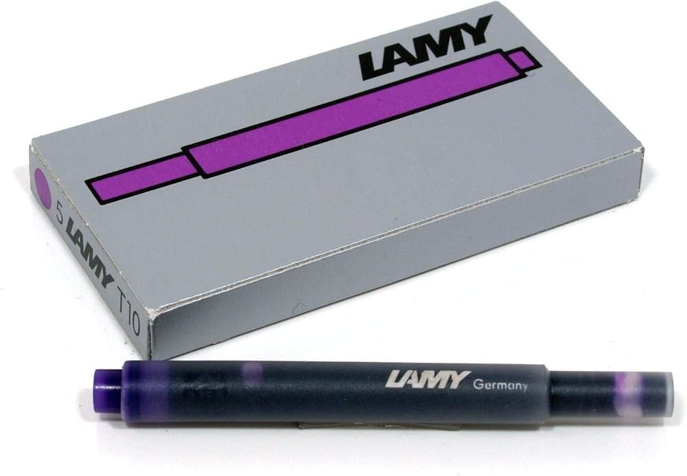 Lamy Fountain Pen Ink Cartridge Refill Violet T10VI Pack of 10