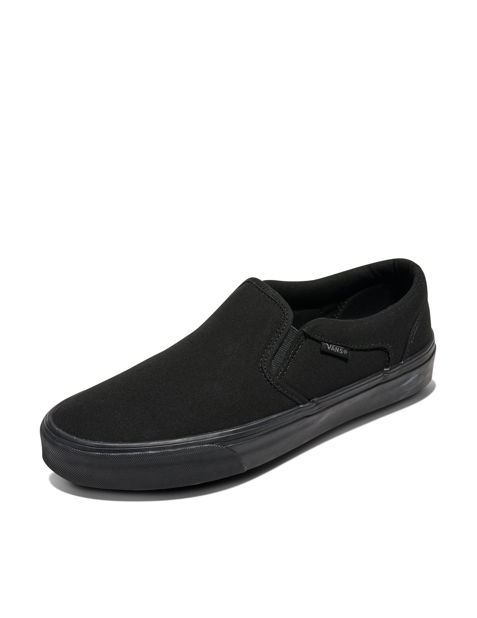 Vans Men's Asher Slip-On Shoe | Comfortable Sneakers for Walking, Fashion & Everyday Wear, Black/Black, 10 Image