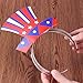 TINKSKY 4th of July Headband Patriotic Star Boppers American Flag Headbands Independence Day Party Accessories,Pack of 12