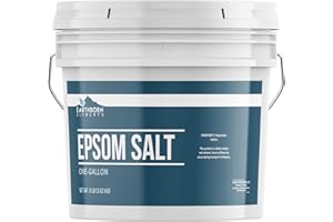 Earthborn Elements Epsom Salt (1 Gallon), Resealable Bucket, Magnesium Sulfate Soaking Solution, All-Natural