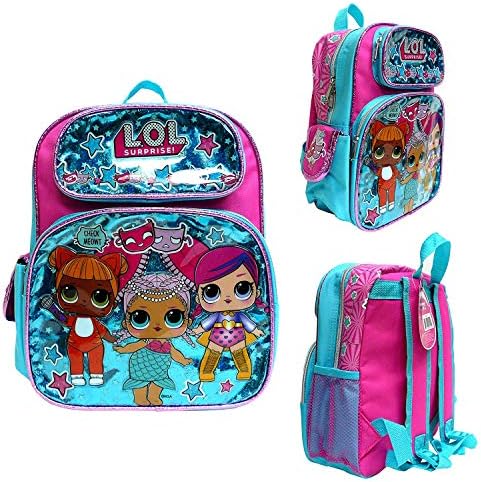 3D Pop out L.O.L Surprise Backpack Book Bag Dolls Travel Bag (Medium 12")