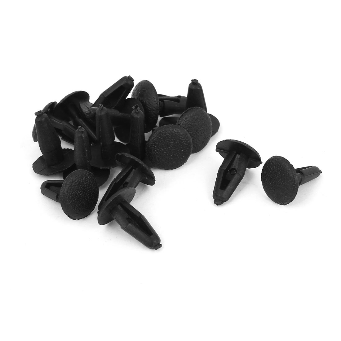 sourcingmap 16 Pcs Black Plastic Rivets Clip 4mm x 6mm x 13mm