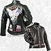 Diamond Plate Women's Leather Biker Jacket w/Live to Ride Patch