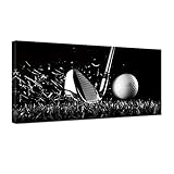 gold mi Golf Course Black Artwork Canvas Print