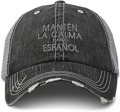 distressed la hat
