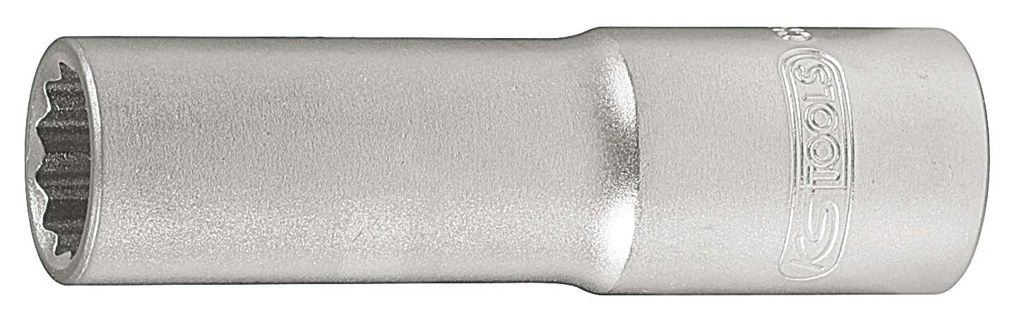 KS Tools 911.3990-E Spark Plug Socket 12 Point - 3/8 Inch 14 mm with Rubber on Stand