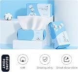 Rouceyxin Cotton Facial Dry Wipes 100 Count Multi-Purpose Face Towels view 7