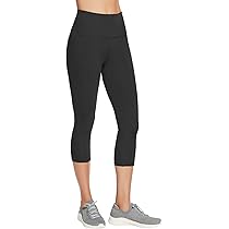 Skechers Women's GO Walk High Waisted Capri, Bold Black, X-Small at Amazon  Women's Clothing store