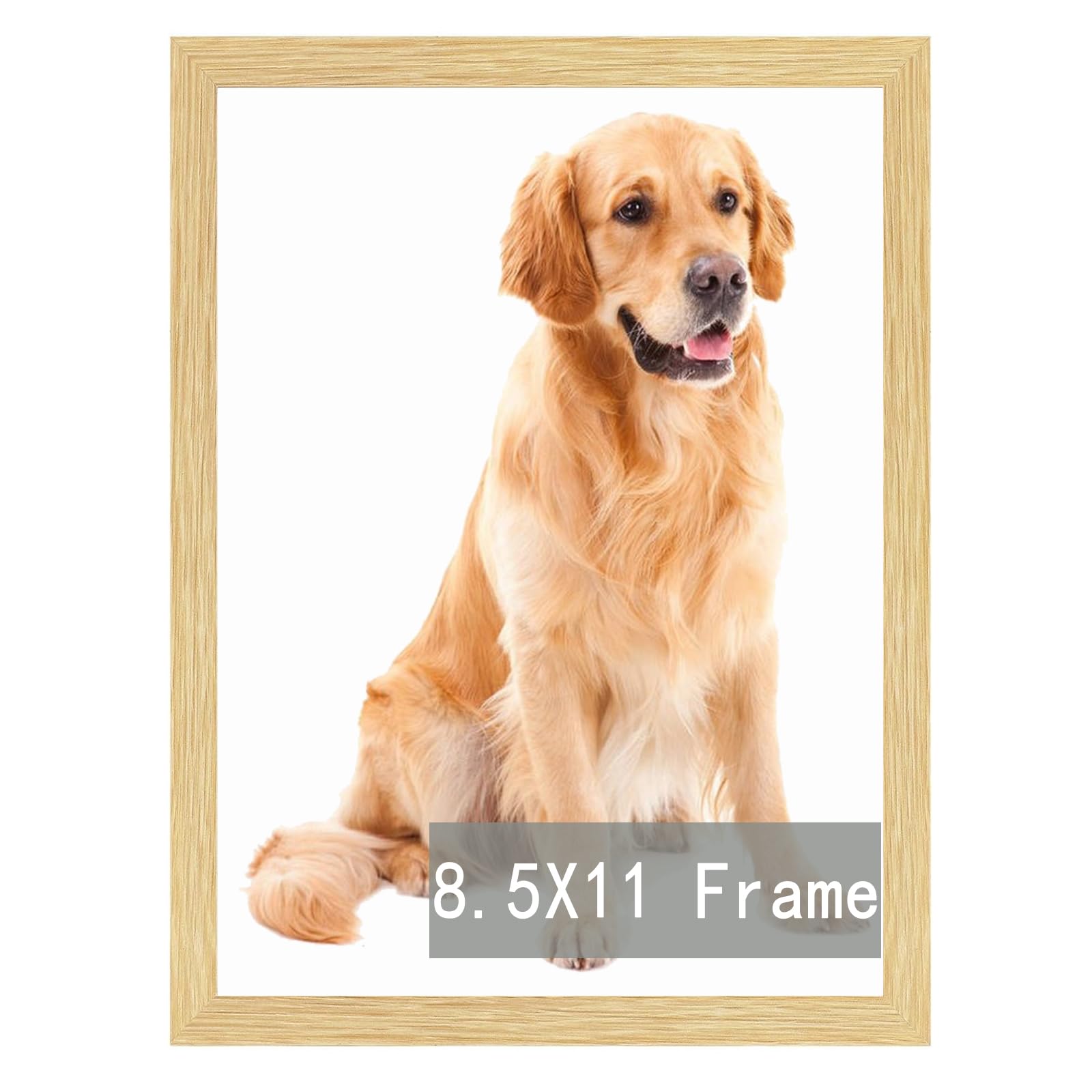 Photo 1 of RUN HELIX 8.5x11 Picture Frame,Document Frame Certificate Frames Display Diplomas 8.5x11 Inch Standard Paper Frame with Stand Oak Frame Wall and Tabletop Display Oak