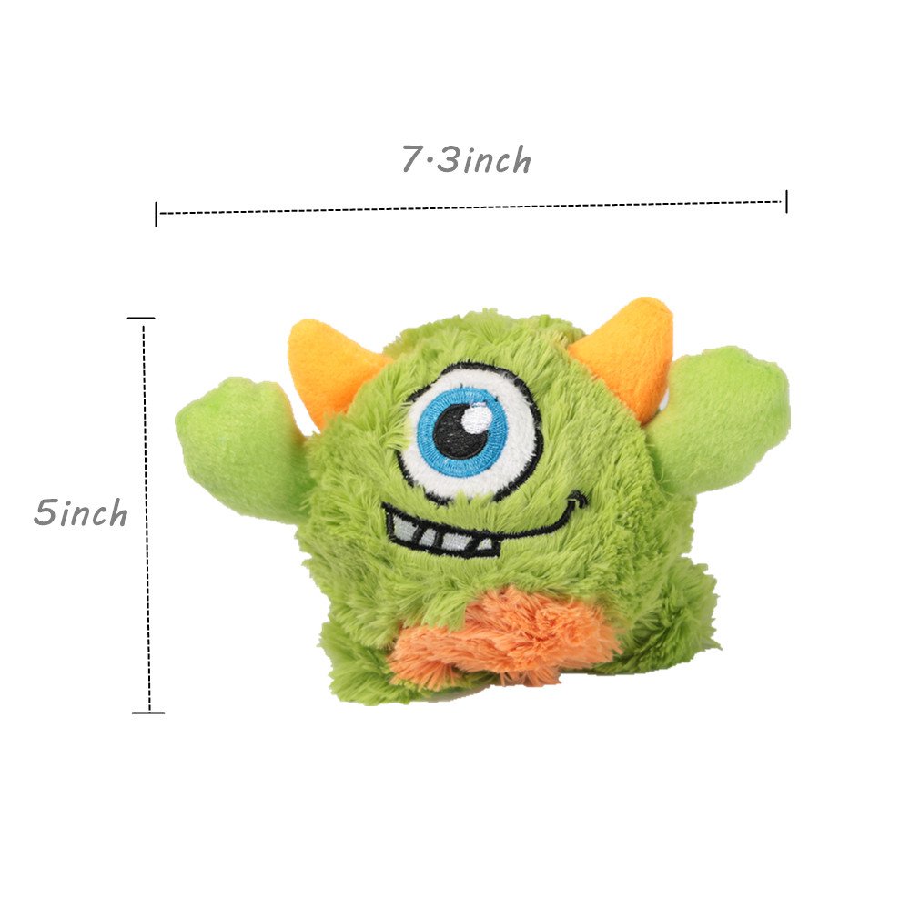 huglove Big Dog Plush Squeaky Ball Toys for Exercise Entertainment Boredom Crazy Bouncer Toy Floating Ball for Medium and Large Dogs Green