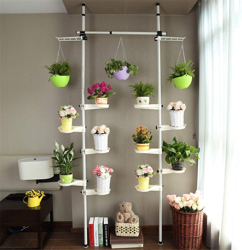 Amazon Com Standing Plant Stand Pole Spring Tension Rod Corner