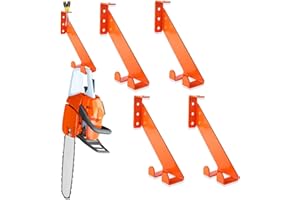 IULRTBA 3 in 1 Chainsaw Holder 10" - Heavy Duty Chainsaw Wall Mount, 10 Gauge Steel Chain Saw Hanger for Garage Organization, Hefty Rack Storage Organizer for Chainsaw Accessories and Tools, 180lbs Capacity