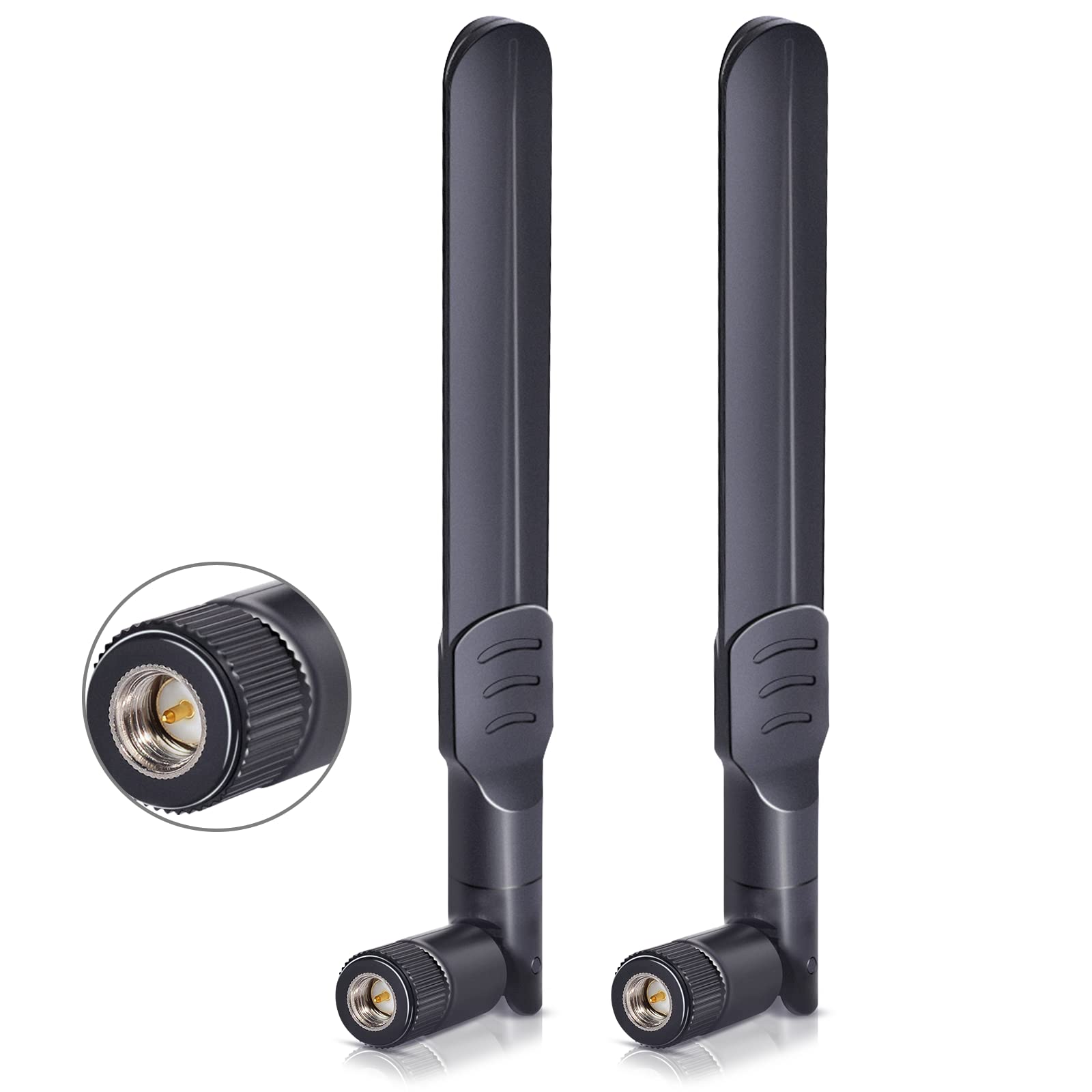 Bingfu WiFi Aerial Dual Band 2.4GHz 5GHz SMA WiFi Antenna (2-Pack) for Router Range Extender Gateway Express PCIE Network Card Truck Trailer Rear View Monitor