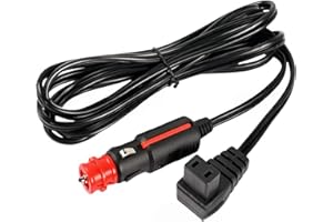 SZPENGC 12V/24V Car Refrigerator DC Power Cord, 90° Car Cigarette Lighter Plug Portable Fridge Freezer Extension Cable for ICECO,Dometic CFX, AstroAI, ARB, Costway, Stakol, Camping Tow Van 2m/6.6ft