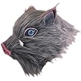 Inosuke Hashibira Mask, Demon Boar Mask Full Head, Grey