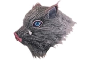 GINLANIME Inosuke Mask, Demon Boar Mask Full Head, Grey