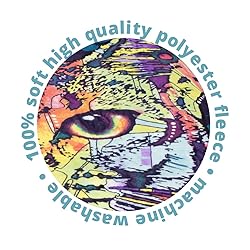 Dawhud Direct Colorful Cat Fleece Blanket for
