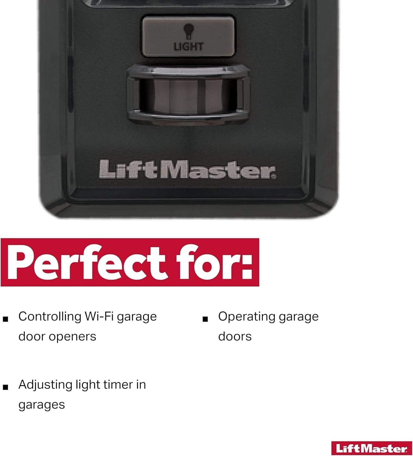 LiftMaster Garage Door Openers 881LMW Motion Detecting Control Panel W/TTC - Compatible Only with LiftMaster Security+2.0 Garage Door Openers - Wired Connection for Power Source - View 6