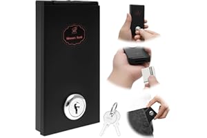 Metal Cash Box for Gambler, Winners Bank with 2 Keys, Portable Safe Casino Money Pocket Sized Cash Box, Bill Storage, Mini Ga