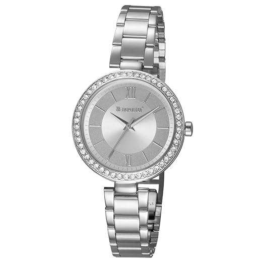 METROPOLITAN Damenuhr - Elite, Silber - Made with Crystals from Swarovski