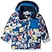 Quiksilver Boys' Big Little Mission 10K Grow System Snow Jacket, Daphne Blue Animal Party, 6/7