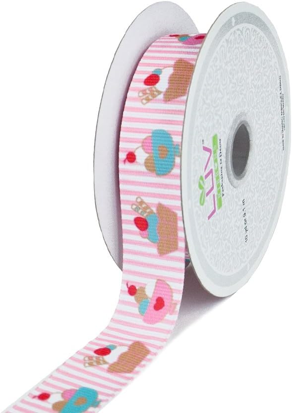 LUV Ribbons Grosgrain Ice Cream Party Ribbon