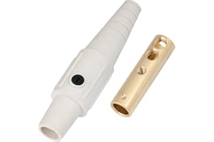 Marinco CLS20FB-B CLS Cam Type, Series 16 Inline, Single Pin Connector, 400 Amp, 600 Volt, 2-2/0 AWG, Female - White (B)