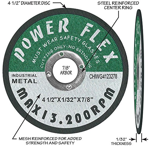 50 Pack Cut Off Wheels 4 1/2 Inch x 7/8 Inch For Cutting All