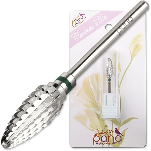 Punta Trapano Per Unghie In Carburo Punta Per Trapano Professionale In Carburo Di Tungsteno Per Limatura Unghie, Grana Extra Fine, Colore Oro, Marca Pana, Con Custodia Punta Oro Grana Fine - Foto 5