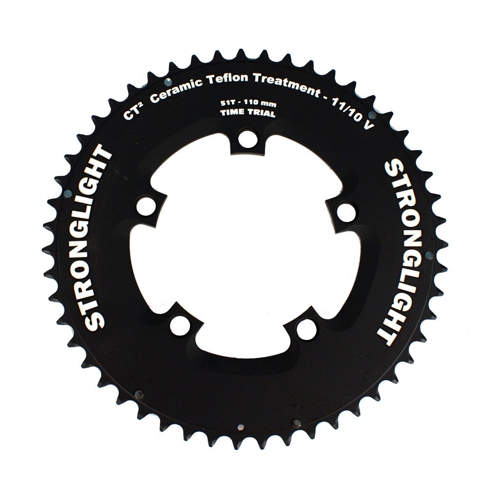 Stronglight Unisex - Adult Crono Time Trial Chainring, Black, 51 Teeth