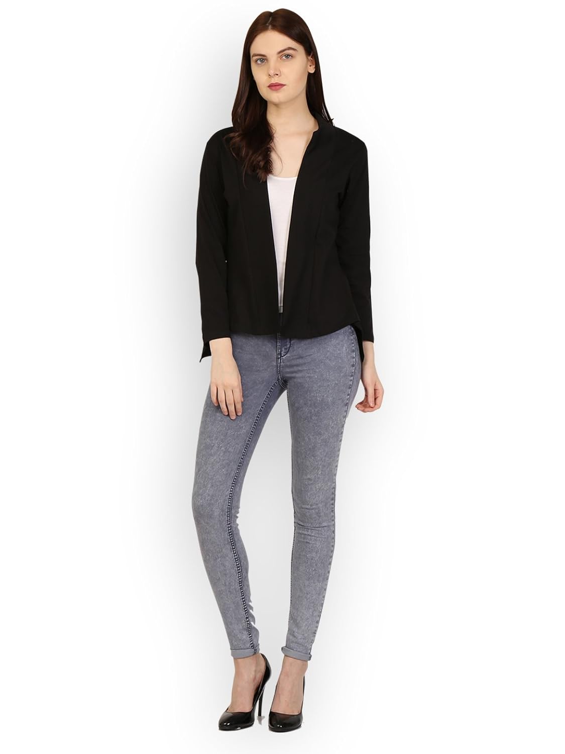 ten on ten women's black cotton shrug