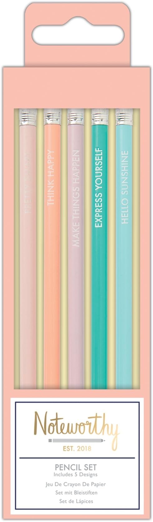 Noteworthy Pastel Hues - Pencil Set (5 pieces)