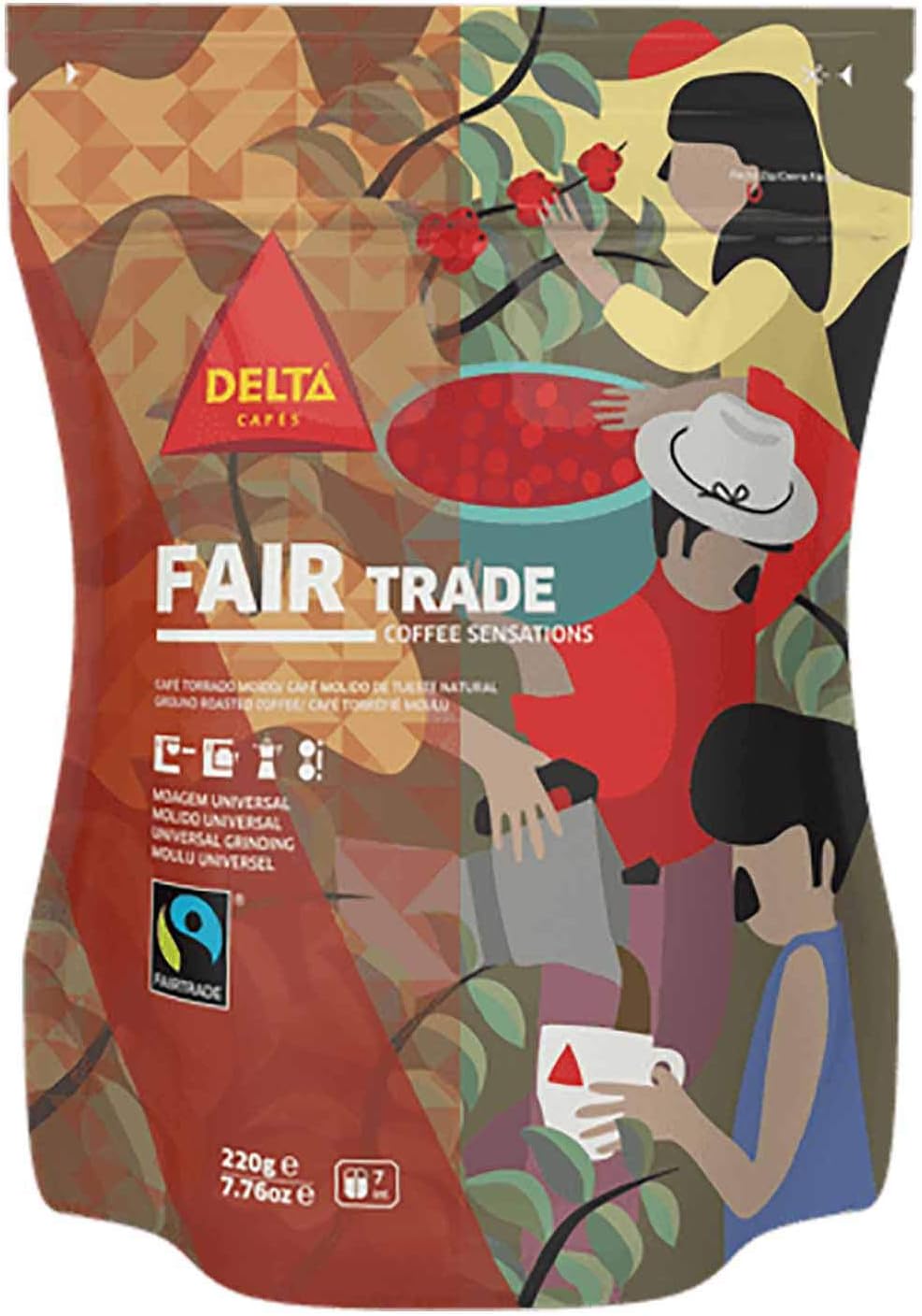 Portuguese Delicious Express Bar Roasted Coffee Beans, Delta, 1Kg, 1 kg (Pack of 1) - Image 3