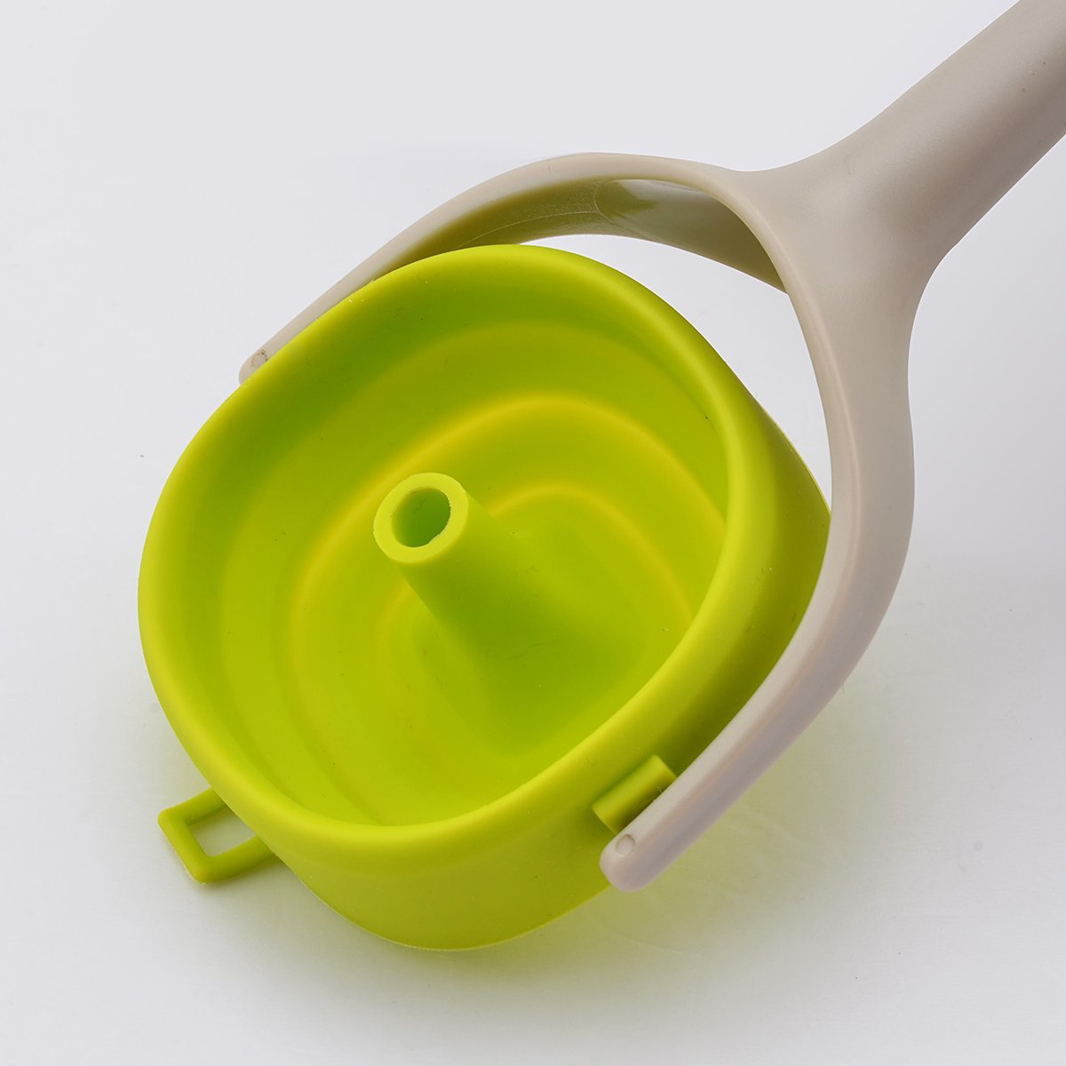 LONGLISHENG Collapsible Funnel, Silicone Folding Funnel Kitchen Funnels with Handles for Liquid Transfer